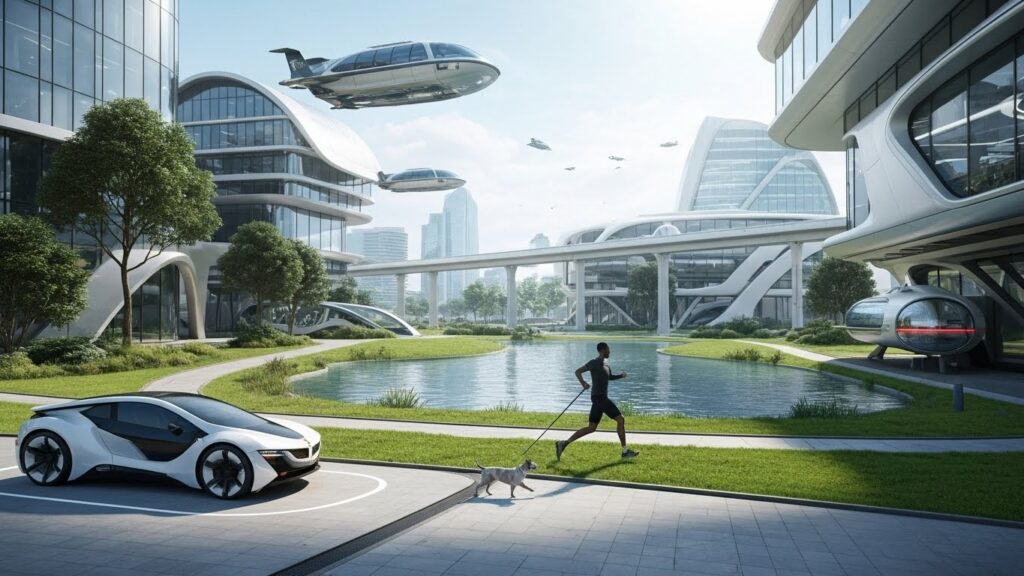 Tehisaru AI loodud 3D Arhitektuurne Tuleviku Linn